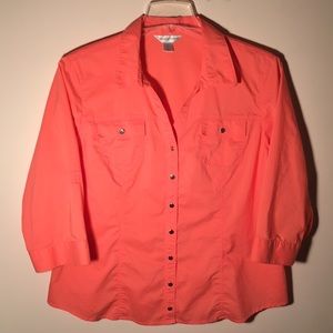 Christopher & Banks Tangerine Blouse